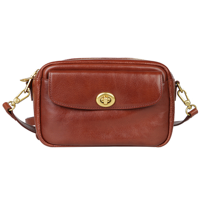 植鞣头层牛皮单肩斜挎小方包女