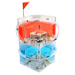 双层蚂蚁工坊生态玩具别墅宫殿庄园家园宠物白色城堡蚁后活物窝巢