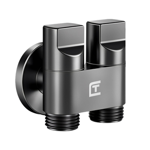 匠丁双出水洗衣机水龙头角阀一进二出家用双龙头自动止水阀一分二