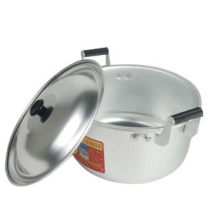 金喜老式铝锅蒸锅加高加厚锑锅烧水锅大容量蒸馒头汤锅煮面稀饭锅