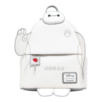 代购Loungefly迪士尼夜光会说话的大白卡通迷你双肩背包