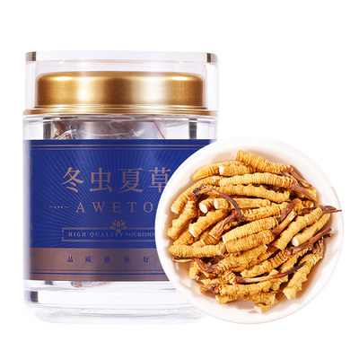 紫蓝花海冬虫夏草断草饱满黄润