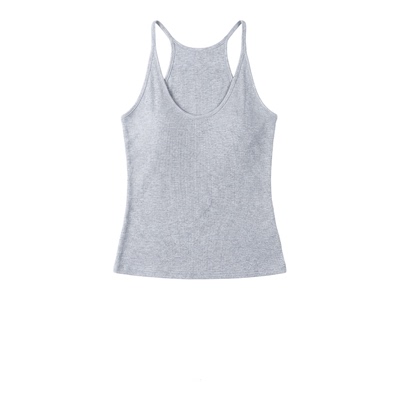 莫代尔蚕丝一体式胸垫吊带背心