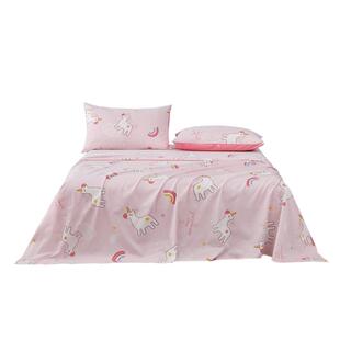 水星儿童卡通布料纯棉母婴级床单全棉被单女童单件抗菌宿舍可爱