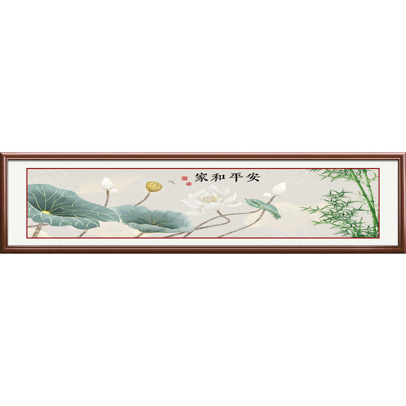 镇宅招财新中式客厅卧室实木挂画