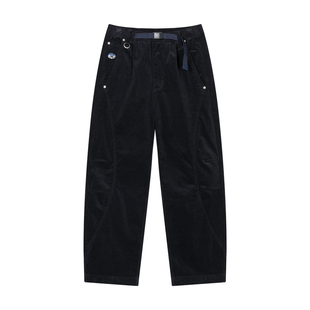 MindError 弧形拼接复古灯芯绒休闲长裤2025秋冬新款宽松休闲裤子