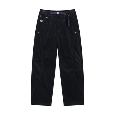 MindError弧形拼接灯芯绒休闲裤