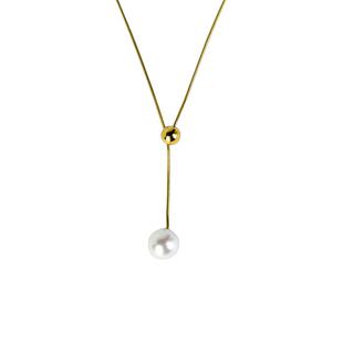 MAJORICA美娇丽佳手作珍珠项链女百搭锁骨链简约16mm手作珍珠