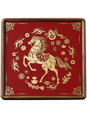 2026年马到成功相框装饰摆件纯铜篆刻高级感客厅办公室桌面吉祥物