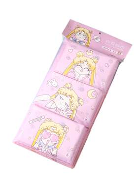 卡通美少女印花手帕纸家用9包