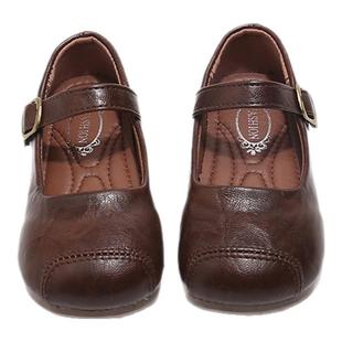 2025春秋新款儿童小皮鞋女童单鞋宝宝公主鞋软底小女孩黑色洋气潮