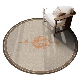 新中式圆形地毯书房转椅地垫木地板地面保护垫电脑椅子防磨脚垫子