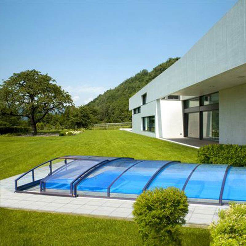 泳池盖折叠房可移动拆卸透明顶棚别墅智能保温盖电动阳光棚