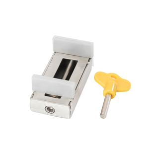 窗户限位器纱窗固定卡扣铝合金儿童安全锁推拉防开门窗锁扣固定器