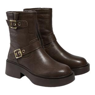 fed粗跟时装靴冬季新款靴子加绒短靴厚底瘦瘦靴女款R1124-ZFA927