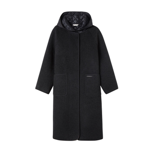GANT/甘特秋冬新款女士中长款双面呢羊毛大衣可拆卸马甲内胆外套