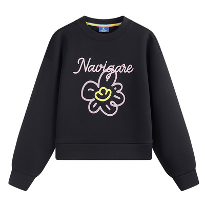 POPSUNDAY摇钱树联名Navigare小帆船2026春季新款圆领卫衣女士款