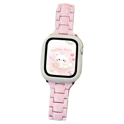 适用iWatch小蛮腰菱纹树脂表带