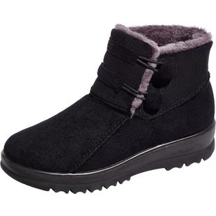 老北京布鞋女冬天加绒保暖防滑加厚老太太女式舒适奶奶老人棉鞋子