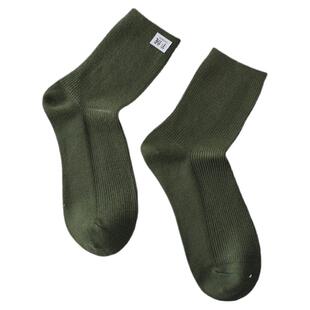 秋冬羊绒袜纯色中筒袜女式保暖复古袜厚款黑色冬季女袜喜朗登2152