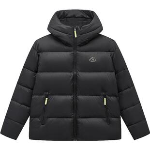 特步有暖气二代短款羽绒服男2026春季新款情侣运动加厚外套女