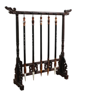 笔架挂笔鸡翅木毛笔架笔挂文房四宝毛笔书法练字套装初学小学生三年级毛笔字初学者入门套装实木笔搁笔山笔架