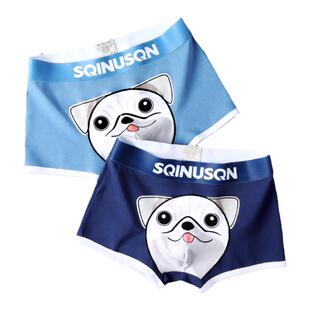 卡塔卡米斯男士内裤个性款卡通狗狗平角裤潮流可爱四角裤头透气