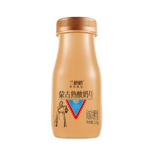 顺丰快递兰格格蒙古熟酸奶雪原内蒙古炭烧熟酸奶210g*14瓶