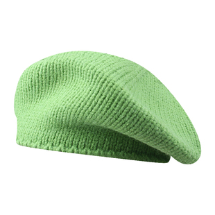 MONA张绮贤同款针织贝雷帽子网红画家帽女韩版时尚秋冬百搭毛线帽