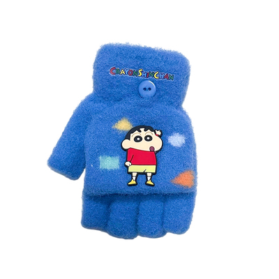 蜡笔小新儿童手套男女童秋冬季