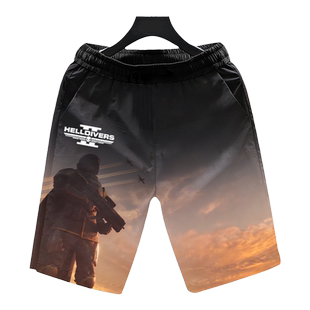 绝地潜兵2地狱潜者ps5游戏steam周边速干短裤子男士五分裤中裤夏