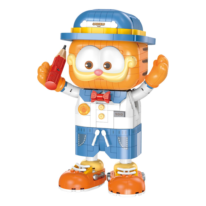费米盒子加菲猫联名拼装积木