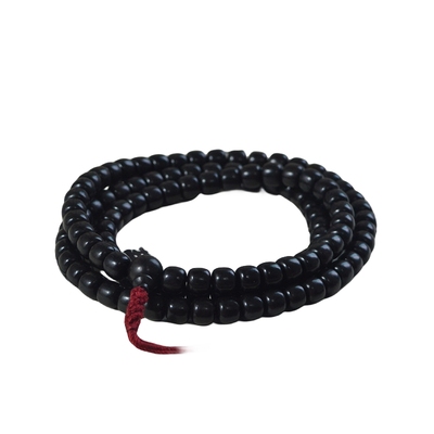 天然黑檀木桶珠108颗佛珠