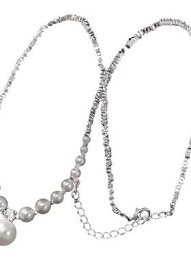 碎银子施家仿珍珠轻奢小众项链