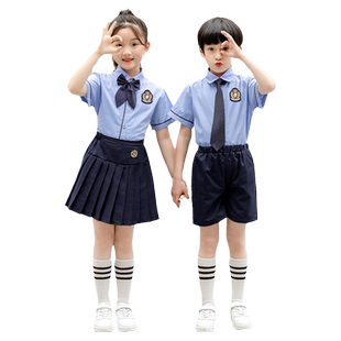 六一幼儿园园服儿童合唱毕业照班服夏中小学生诗歌朗诵英伦演出服