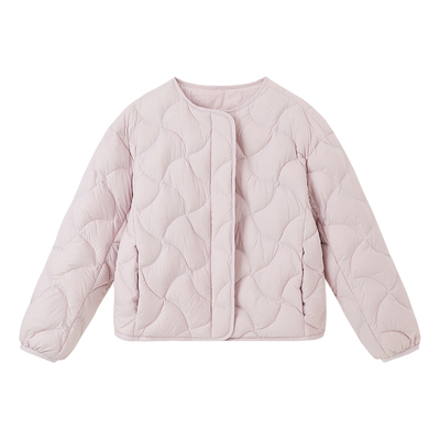 布丁哈鲁童装冬装女童甜美上衣2025秋冬新款儿童保暖羽绒服外套