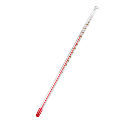 红水温度计玻璃棒式测水温油温工业实验酒精水银高精度家用温度表