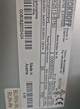 议价BECKHOFFF倍福驱动器 AX2003-AS S60301-520实物图片9成新