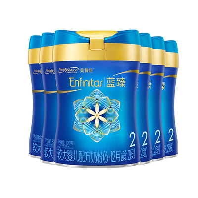 美赞臣蓝臻2段奶粉820g*6罐整箱