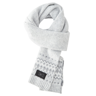 JOSEPH ABBOUD爱堡德新年礼物费尔岛格纹氛围感百搭混纺羊毛围巾