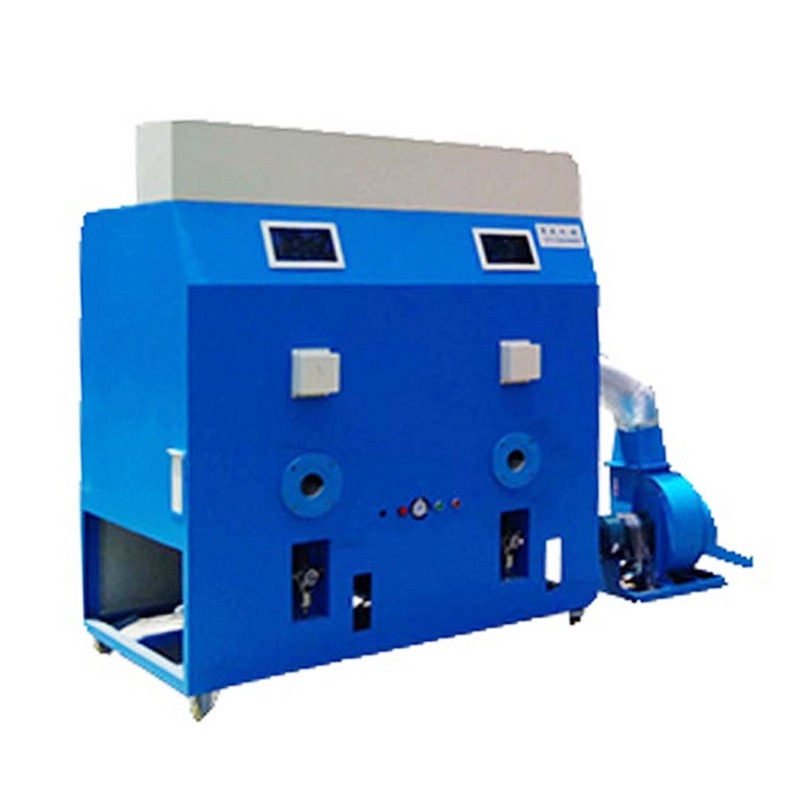 双轴充棉机定制毛绒玩具枕芯PP棉羽绒棉双口东莞厂家填充