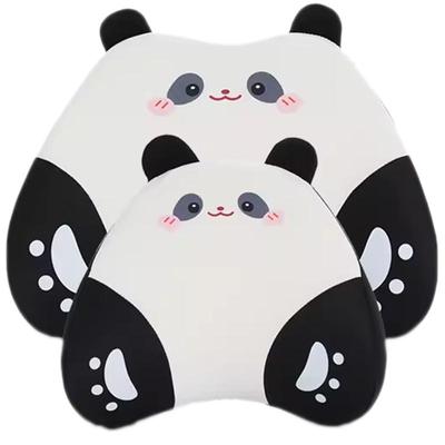 汽车头枕护颈枕四季通用冰丝记忆棉靠枕可爱熊猫车内用驾驶腰靠垫
