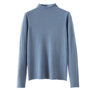 2023秋冬装新款半高领毛衣女内搭修身短款洋气长袖打底针织衫上衣