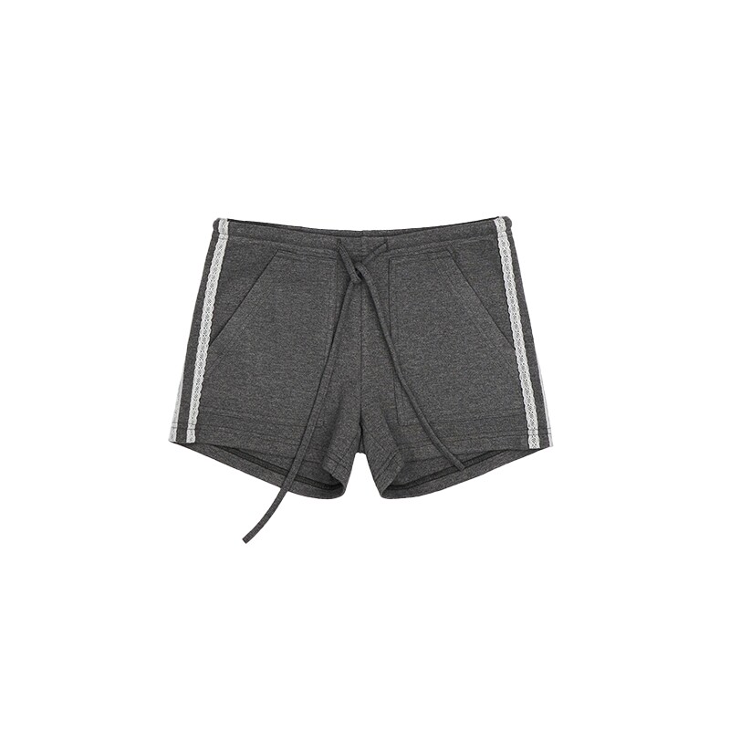 【ENG】Effet de Soleil双面德绒条纹运动短裤直筒裤女装新品26春