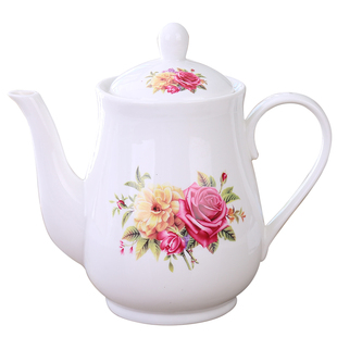 陶瓷大号茶壶家用餐厅耐热过滤泡茶壶客厅单壶凉水壶冷水壶咖啡壶