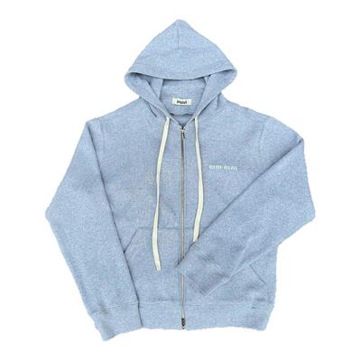 I insist 25早秋新款MIU系风格穿搭宽松休闲日常百搭拉链连帽卫衣