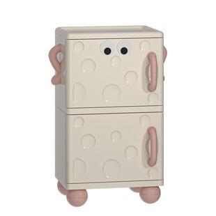 玩具收纳柜家用儿童房创意卡通床头柜卧室储物柜多层带书架置物柜