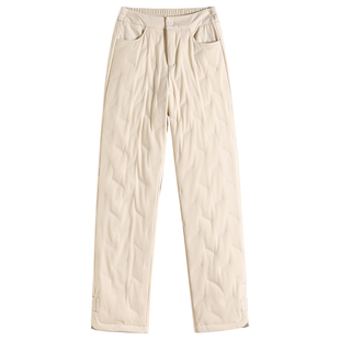 白鸭绒羽绒裤女外穿冬季2025新款时尚小个子加厚防寒保暖东北棉裤