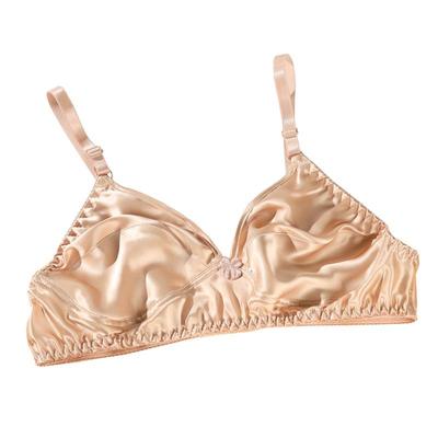 夏季超薄真丝文胸大胸显小