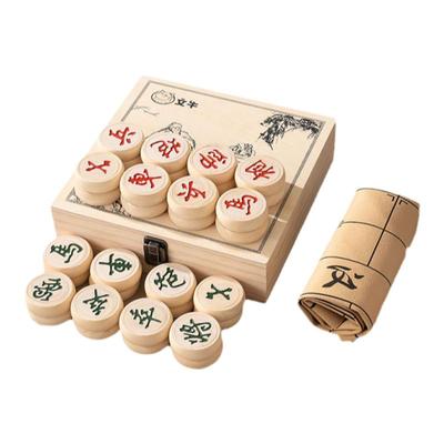 文牛中国象棋带木盒便携收纳